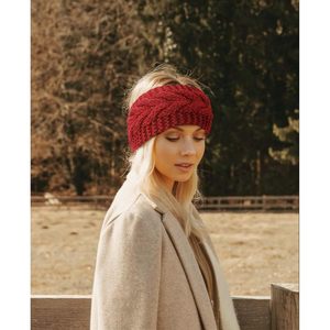 <strong>Chunky</strong> Knit Headband Ear Warmer Handmade Bandeau Cheveux Femme <strong>Wool</strong> Elastic Hair Band Winter Warm Hair Accessories for Women - Product Image 3
