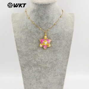 Collar de flor de perla de concha natural encantador y delicado chapado en oro de 18 quilates, superventas, para <span class=keywords><strong>novia</strong></span>, como regalo del Dí<span class=keywords><strong>a</strong></span> de San Valentín, el más vendido, el - Product Image 5