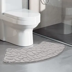 Tapis de salle de bain moderne en PVC, antidérapant et absorbant, incurvé, pour le bain, la <span class=keywords><strong>douche</strong></span> et les toilettes, tapis en relief pour la maison - Product Image 4