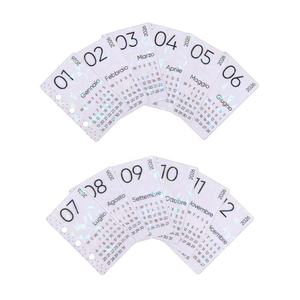 ملصقات بلاستيكية إيطالية A6 للوحات الميزانية من ييهي، الأكثر مبيعًا، بـ 3 ثقوب مع 12 شهرًا كإدراجات قابلة للإزالة - Product Image 5