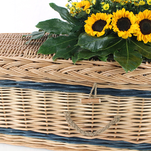 Hasır tabut bambu insan tabut tabut hayvan cenaze tabutu kutu yeşil mezar kremasyon tabut ve tabut - Product Image 6