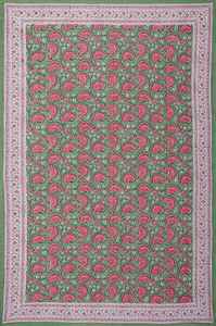 Indian Hand Block Printed 100% Cotton <b>Tablecloth</b> Cover, Custom Size Table Cover Home Hotel Wedding Decor Covers - Product Image 3