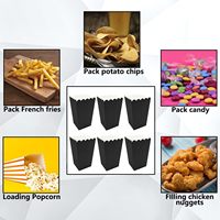 Nouvelles boîtes à collation jetables et recyclables pour pop-corn, chips, sucre, nouilles - Personnalisables en carton avec estampage alimentaire