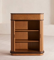 Commode en bois massif FERLY, grande capacité de rangement, meuble de chambre robuste pour l'organisation de la maison
