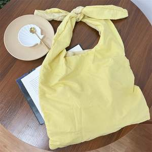 Waterproof Nylon Reusable Shopping Tote <strong>Bag</strong> Knotted Wrist Polyester <strong>Bag</strong> with Letter Pattern for Grocery Shopping and Gifts - Product Image 4