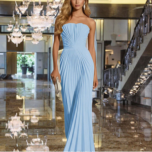 Vestido de Noche Elegante de Gasa con Volantes y Encaje, de un Solo Hombro, Escote Corazón, Plisado, Largo, Tallas Grandes, Estilo Casual para Fiesta o Boda - Fiemii - Product Image 3