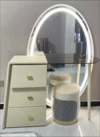 Coiffeuse, miroir luxueux du sol au plafond, coiffeuse de chambre à coucher