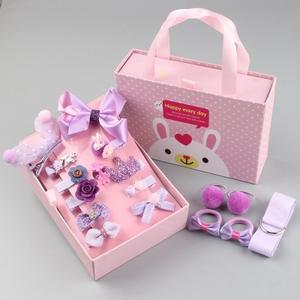 Accessoires de cheveux pour bébé coiffure de princesse coréenne carte de cheveux pour fille coffret cadeau de 18 pièces avec pinces à cheveux et boucles pour enfants - Product Image 4