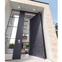 Portes d'entrée en aluminium moulé pour maisons passives à plafond haut avec systèmes à rupture de pont thermique