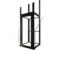 Ascenseur moderne sans fosse en verre carré pour résidence urbaine au Brésil, gain de place, faible bruit, installation facile, ascenseur pour villa et maison
