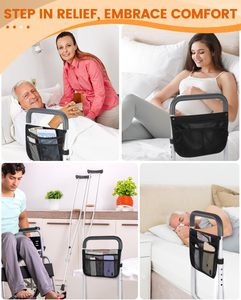 Giường đường ray cho người lớn tuổi an toàn có thể điều chỉnh Hỗ trợ đường sắt cho người cao niên ổn định giường bên xử lý hỗ trợ thanh bảo vệ đường ray - Product Image 6
