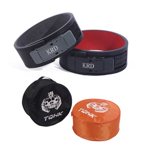 Ceinture de musculation en cuir de vachette à boucle à cliquet pour haltérophilie, fitness, sports, soutien de compression, entraînement de force, squats, développé couché - Product Image 2