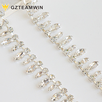 Cadena de diamantes de imitación con borlas, adorno de flecos, de Metal, accesorios para ropa