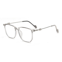 Lunettes anti-lumière bleue carrées pour femmes MS 9007, monture polie avec branches en métal élégantes, haute qualité et polyvalence