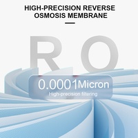 Système de purification d'eau par osmose inverse RO domestique sous évier, 75 GPD, 5 étapes de filtration, sans réservoir, électrique, autonettoyant