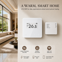 Système de thermostat numérique sans fil WiFi HY213RF Tuya pour chauffage central, économie d'énergie, chauffage au sol avec récepteur, Smart Life