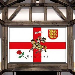 Bandera de San Jorge de Inglaterra de Alta Calidad 3x5 pies, Duradera, Ecológica, de Poliéster, con Logotipo Personalizado, Dos Ojales Metálicos, para Caminar/Correr - Product Image 3