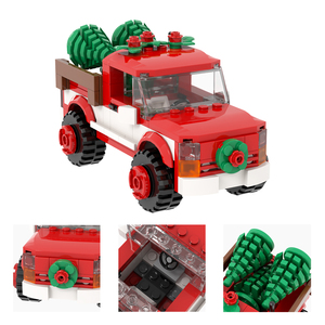 Serie de Navidad MOC4134 170 Uds camionetas de Navidad MOC decoración ladrillos regalo Diy juegos de bloques de construcción juguetes <span class=keywords><strong>para</strong></span> <span class=keywords><strong>niños</strong></span> - Product Image 6