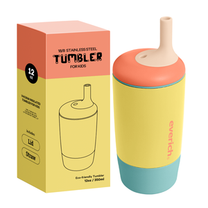 Everich Best Selling <strong>Bottle</strong> Customized Logo Stainless Steel Kid Drinking Insulated Water <strong>Bottle</strong> <strong>with</strong> <strong>Straw</strong> Lid - Product Image 2