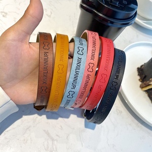 Collares de cuero para mascotas de diferentes colores, <span class=keywords><strong>Collar</strong></span> de cuero hecho a mano de lujo para perros, venta al por mayor - Product Image 2