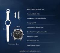 Montre sport à quartz japonaise OEM, fond en acier inoxydable, bracelet en maille, largeur du bracelet 18 mm, faible quantité, nouveau grand logo en cuir pour homme d'affaires