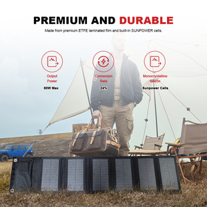 PL Stock SMARAAD 60W <b>Solar</b> <b>Panels</b> Usb Foldable <b>Mini</b> Six Slices Folding <b>Solar</b> Outdoor Portable <b>Solar</b> 60W-6Z SMAR - Product Image 4