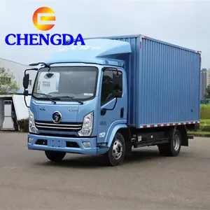 Dongfeng Howo 5 8 톤 전기 소형 밴은 화물 상자 트럭을 사용했습니다