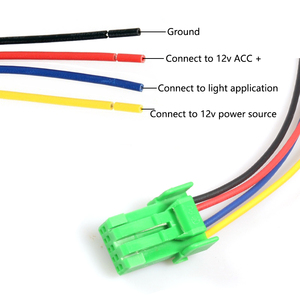 Interrupteur de phare antibrouillard LED 12V 200mm 4 fils de haute qualité avec bouton marche/arrêt pour Toyota Camry <span class=keywords><strong>Corolla</strong></span>, relais de commutateur de voiture, voyant lumineux - Product Image 6