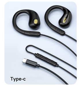 Auriculares con Clip para la Oreja, Cableados, Tipo C de 3.5mm, Diseño Abierto, No Intraaurales, Cómodos, Audio Estéreo, Micrófono, Control de Volumen, Uso Diario - Product Image 3