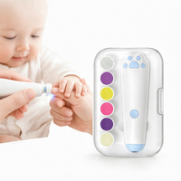 Coupe-ongles et lime à ongles électrique pour bébé en PVC, alimenté par USB, faible bruit, pour nouveau-nés, lime à ongles douce pour usage domestique