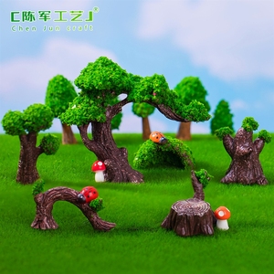 Simulación de micropaisajes con árboles verdes, flores y musgo, accesorios de decoración para paisajismo de bosques y jardinería DIY. - Product Image 2