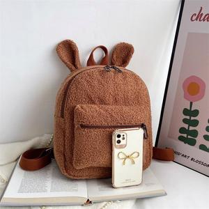 Venta al por mayor de peluche ligero conejo preescolar bolsa Satchel mochila para niños niñas señoras bolsa de compras - Product Image 5