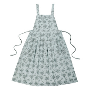 Korean Style Floral Printed Bib <b>Apron</b> Adjustable Waist A-Line Design For Daily Use Women <b>Kitchen</b> Wear - Product Image 5