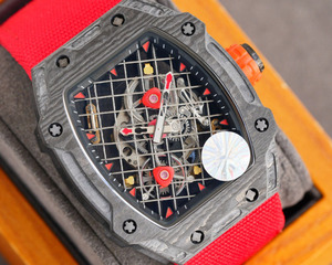 Montre de luxe haut de gamme tendance, boîtier en fibre de carbone, verre <span class=keywords><strong>saphir</strong></span>, montre squelette, montre mécanique pour hommes d'affaires - Product Image 3