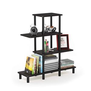 Rak tampilan sudut 4-Tier, rak serbaguna logam tipe berdiri hitam - Product Image 2