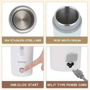 Kingze 350ml <span class=keywords><strong>chaudière</strong></span> à eau 3 en 1 bouilloire électrique portable voiture gobelet tasse pour voyage <span class=keywords><strong>Camping</strong></span> chauffage rapide arrêt automatique - Product Image 3