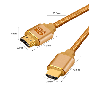 5M Latest <span class=keywords><strong>Ultra</strong></span> High Speed Gold HDMI Male to Male 4K Aluminum Shell HDTV PS4 HDMI 2 1 Cable CAR Projector 4K HDMI cable - Product Image 4