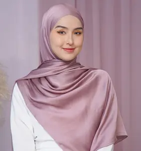 Fashion Lembut Hijab Panjang Syal Selendang Syal Plain Chiffon Jilbab Syal Wanita Syal dan Membungkus Wanita Muslim Sifon Hijab