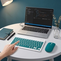 Kompakt sessiz kablosuz Azerty klavye ve fare standart Ultra ince Mini kablosuz klavye ve fare tablet Smartphone için Set