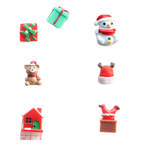 Artisanat de Noël en trois dimensions, porte-clés DIY, chaînes pour téléphone portable, pendentifs, accessoires de bijoux en résine, bonhommes de neige - Product Image 3