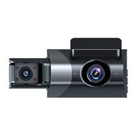 Caméra embarquée avec écran IPS de 3,0 pouces, enregistrement HD 1080P, 3 canaux, grand angle de 170 degrés, enregistrement en boucle, caméra DVR de voiture à trois objectifs