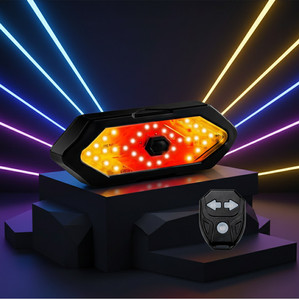 Luz Trasera Inalámbrica para Bicicleta con Intermitentes, Recargable Tipo-C, Control Remoto, LED Impermeable para <span class=keywords><strong>MTB</strong></span>, Luz Trasera para Bicicleta para Seguridad Nocturna - Product Image 1