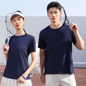 T-shirt décontracté pour homme LCC3323, OEM, logo imprimé sur mesure, unisexe, court, polyester, séchage rapide, coupe ajustée, doux, pour la salle de sport - Product Image 5