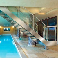 DAIYA rampe d'escalier en verre avec barre de garde-corps