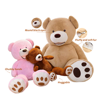 Ours en peluche géant de grande taille, 1 m, 1,3 m, 1,6 m, 1,8 m, 2 m, vente en gros directe d'usine, Saint-Valentin