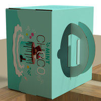 Boîte à gâteau en carton à bon prix, emballage en carton pour gâteau avec poignée et fenêtre