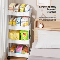 Chariot de rangement mobile à 4 niveaux de haute qualité pour salle de bain, toilettes, salon, cuisine et chambre à coucher, en vente