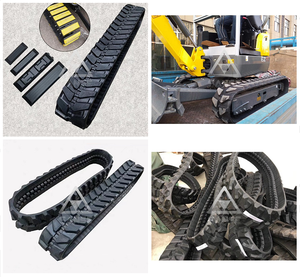 Exportation de l'assemblage de tampons en caoutchouc 250*72*49 patins de chaussure de piste pour Mini pelle PC18MR-2 pièces de train d'atterrissage maillon de chaîne de piste - Product Image 3