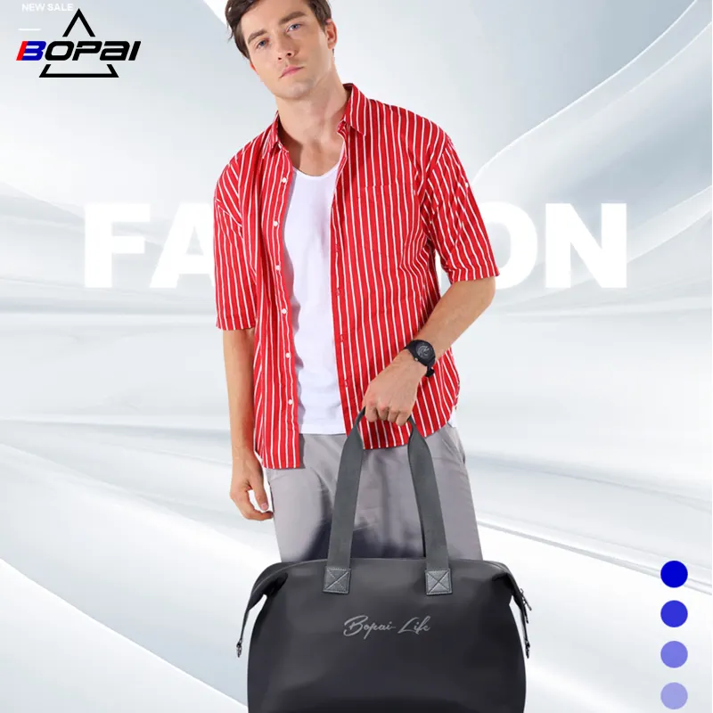 BOPAI men nylon storage organizer weekender custom handbag extra space sports travel waterproof large capacity gym duffle bag