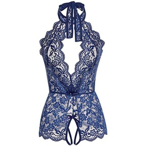 Fabricant de lingerie sexy : Pyjama en dentelle transparente, combinaison de nuit à lacets, tenue d'intérieur ouverte et détachable - Product Image 4